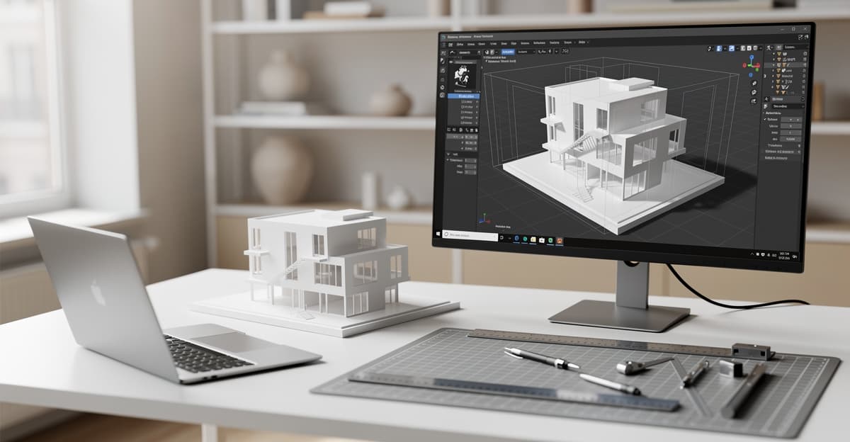 Modélisation 3D bâtiment : méthode complète pour une maquette légère et exploitable